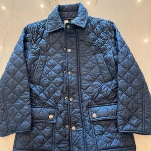 Burberry Quilted Navy Jacket Kids Size 7years